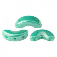 Les perles par Puca® Arcos Perlen Opaque green turquoise luster 63130/14400